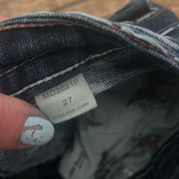 Size 27 Washed Blue Denim Rare Laguna Beach Straight Leg Low Rise Jeans - Picture 6 of 6